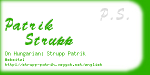 patrik strupp business card